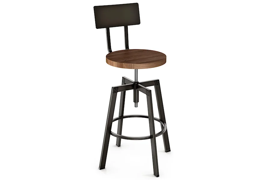 Industrial - Amisco Architect Screw Stool by Amisco at Esprit Decor Home Furnishings